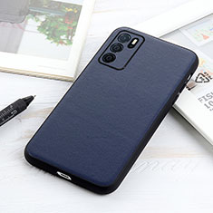 Funda Lujo Cuero Carcasa B01H para Oppo A54s Azul