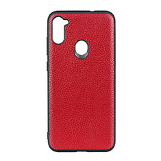 Funda Lujo Cuero Carcasa B01H para Samsung Galaxy A11 Rojo