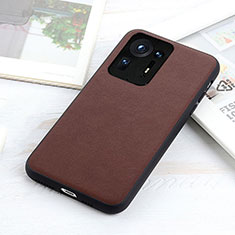 Funda Lujo Cuero Carcasa B01H para Xiaomi Mi Mix 4 5G Marron