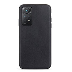 Funda Lujo Cuero Carcasa B01H para Xiaomi Redmi Note 11 Pro 5G Negro