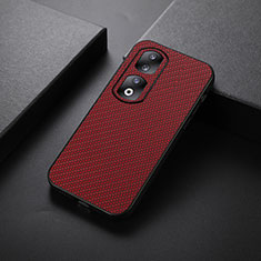 Funda Lujo Cuero Carcasa B02H para Huawei Honor 90 Pro 5G Rojo
