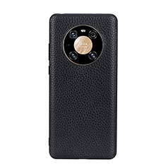 Funda Lujo Cuero Carcasa B02H para Huawei Mate 40 Pro Negro