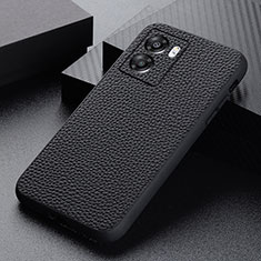 Funda Lujo Cuero Carcasa B02H para Oppo A57 5G Negro