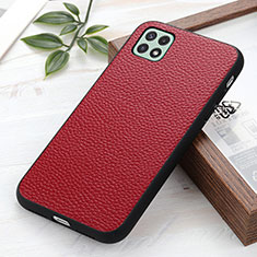 Funda Lujo Cuero Carcasa B02H para Samsung Galaxy A22 5G Rojo
