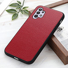 Funda Lujo Cuero Carcasa B02H para Samsung Galaxy M32 5G Rojo