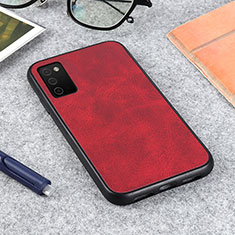 Funda Lujo Cuero Carcasa B03H para Samsung Galaxy M02s Rojo