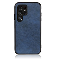 Funda Lujo Cuero Carcasa B03H para Samsung Galaxy S22 Ultra 5G Azul