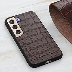 Funda Lujo Cuero Carcasa B04H para Samsung Galaxy S21 5G Marron