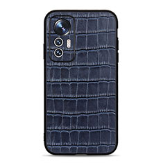 Funda Lujo Cuero Carcasa B04H para Xiaomi Mi 12 Pro 5G Azul