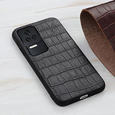 Funda Lujo Cuero Carcasa B04H para Xiaomi Poco F4 5G Negro