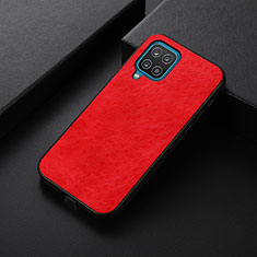 Funda Lujo Cuero Carcasa B05H para Samsung Galaxy F12 Rojo