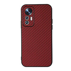 Funda Lujo Cuero Carcasa B05H para Xiaomi Mi 12 5G Rojo