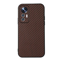 Funda Lujo Cuero Carcasa B05H para Xiaomi Mi 12 Pro 5G Marron