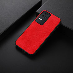 Funda Lujo Cuero Carcasa B05H para Xiaomi Poco F4 5G Rojo