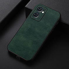 Funda Lujo Cuero Carcasa B06H para Oppo Reno7 5G Verde