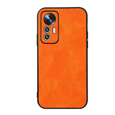 Funda Lujo Cuero Carcasa B06H para Xiaomi Mi 12 5G Naranja