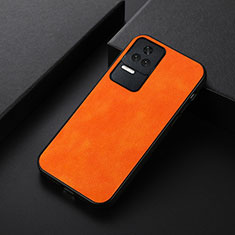 Funda Lujo Cuero Carcasa B06H para Xiaomi Poco F4 5G Naranja