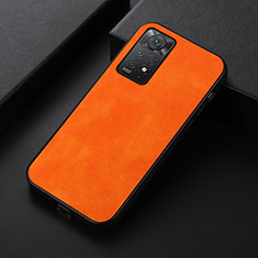Funda Lujo Cuero Carcasa B06H para Xiaomi Redmi Note 11 Pro 4G Naranja