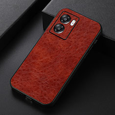 Funda Lujo Cuero Carcasa B07H para OnePlus Nord N300 5G Marron