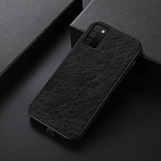 Funda Lujo Cuero Carcasa B07H para Samsung Galaxy A02s Negro