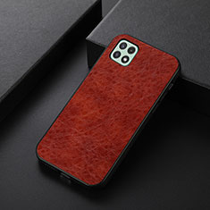 Funda Lujo Cuero Carcasa B07H para Samsung Galaxy F42 5G Marron