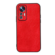 Funda Lujo Cuero Carcasa B07H para Xiaomi Mi 12 5G Rojo