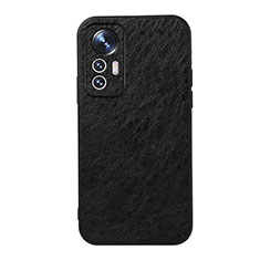 Funda Lujo Cuero Carcasa B07H para Xiaomi Mi 12 Pro 5G Negro