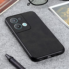 Funda Lujo Cuero Carcasa B08H para Oppo Reno8 Pro 5G Negro