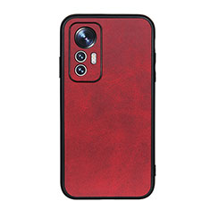 Funda Lujo Cuero Carcasa B08H para Xiaomi Mi 12 5G Rojo