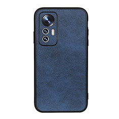 Funda Lujo Cuero Carcasa B08H para Xiaomi Mi 12 Pro 5G Azul