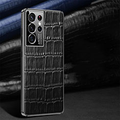 Funda Lujo Cuero Carcasa C09 para Samsung Galaxy S21 Ultra 5G Negro
