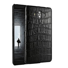 Funda Lujo Cuero Carcasa Cocodrilo para Huawei Mate 10 Negro