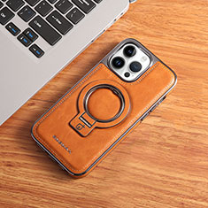 Funda Lujo Cuero Carcasa con Mag-Safe Magnetic JD1 para Apple iPhone 14 Pro Marron