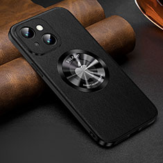 Funda Lujo Cuero Carcasa con Mag-Safe Magnetic LD2 para Apple iPhone 14 Plus Negro