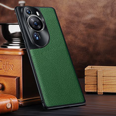 Funda Lujo Cuero Carcasa DL1 para Huawei P60 Art Verde