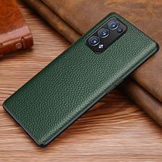 Funda Lujo Cuero Carcasa DL1 para Oppo Reno6 Pro 5G Verde