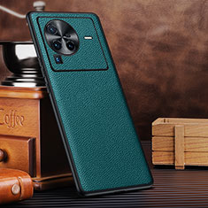 Funda Lujo Cuero Carcasa DL1 para Vivo X80 Pro 5G Cian