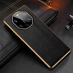 Funda Lujo Cuero Carcasa DL2 para Huawei Mate 40 RS Negro