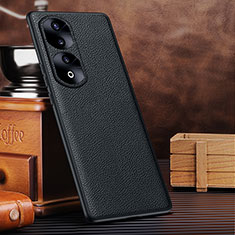 Funda Lujo Cuero Carcasa DL3 para Huawei Honor 90 Pro 5G Negro