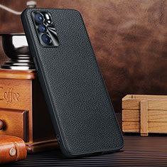 Funda Lujo Cuero Carcasa DL3 para Oppo Reno6 5G Negro