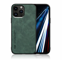 Funda Lujo Cuero Carcasa DY1 para Apple iPhone 14 Pro Verde