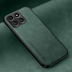 Funda Lujo Cuero Carcasa DY1 para Huawei Honor X6a Verde