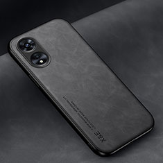 Funda Lujo Cuero Carcasa DY1 para Oppo A17 Negro