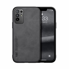 Funda Lujo Cuero Carcasa DY1 para Oppo Reno5 Z 5G Negro