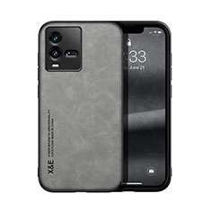 Funda Lujo Cuero Carcasa DY1 para Vivo iQOO 10 5G Gris