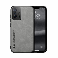 Funda Lujo Cuero Carcasa DY1 para Xiaomi Mi 11T Pro 5G Gris