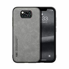 Funda Lujo Cuero Carcasa DY1 para Xiaomi Poco X3 Pro Gris