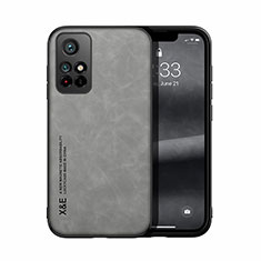 Funda Lujo Cuero Carcasa DY1 para Xiaomi Redmi Note 11 5G Gris