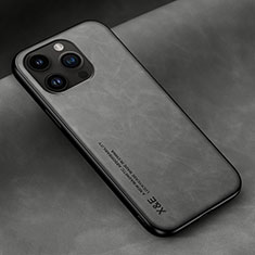 Funda Lujo Cuero Carcasa DY2 para Apple iPhone 12 Pro Max Gris