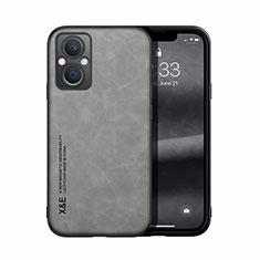 Funda Lujo Cuero Carcasa DY2 para Oppo Reno8 Lite 5G Gris